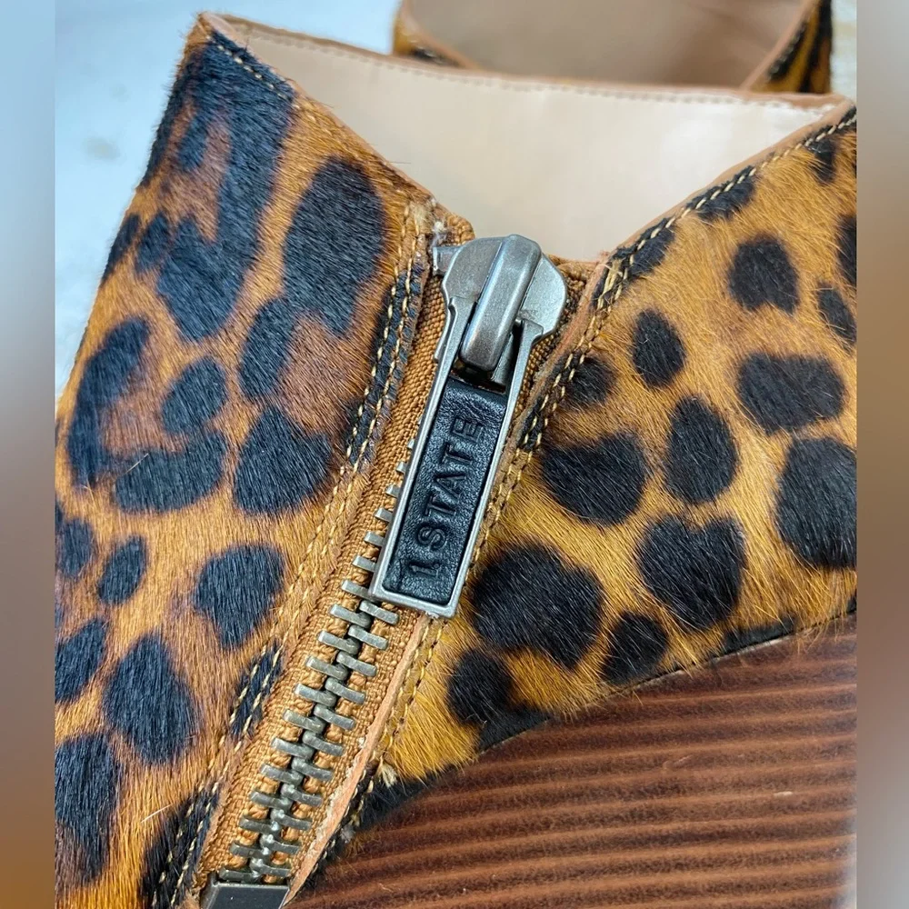 1. STATE Leopard ‘Kaleb’ Calf Hair Wedge Booties | Size 6.5 - Picture 8 of 15